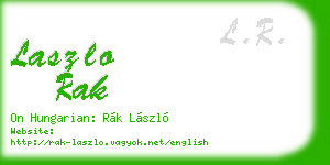 laszlo rak business card