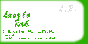 laszlo rak business card